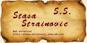 Staša Strainović vizit kartica